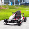 Kart eléctrico infantil a batería 12V con velocidad 3-6 km/h Mando a distancia Bocina musical 116x74x57,5cm Blanco