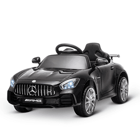 Coche eléctrico infantil para 3-5 años Mercedes GTR licencia 12V batería con mando Puerta doble apertura Carga 25kg 105x58x45 - Negro