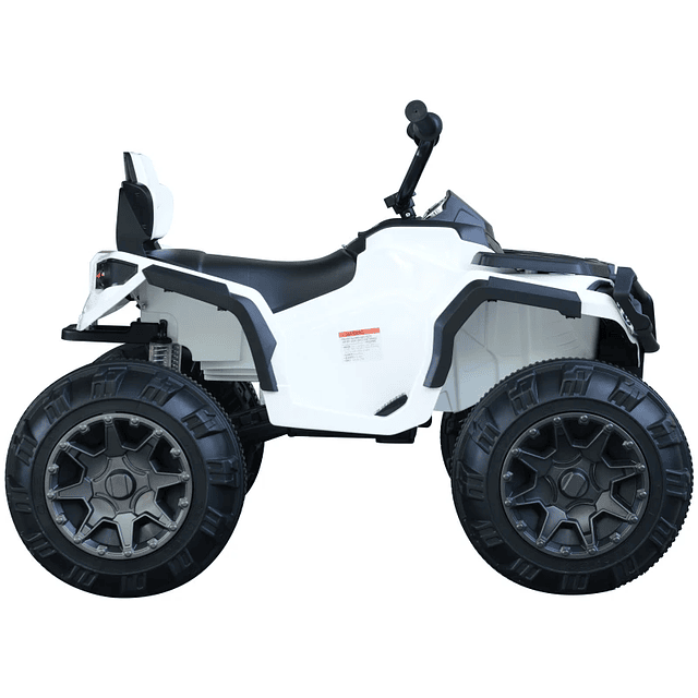 ATV eléctrico infantil para niños de 3 a 6 años con batería 12V MP3 Radio Luces Carga máxima 30kg 103,5x69,5x70cm Blanco