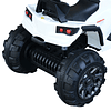 ATV eléctrico infantil para niños de 3 a 6 años con batería 12V MP3 Radio Luces Carga máxima 30kg 103,5x69,5x70cm Blanco