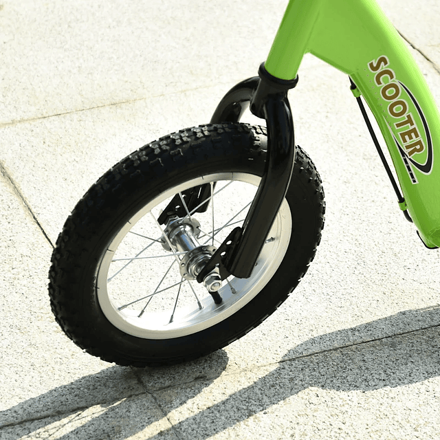 Patinete con 2 ruedas hinchables para niños mayores de 5 años de altura regulable