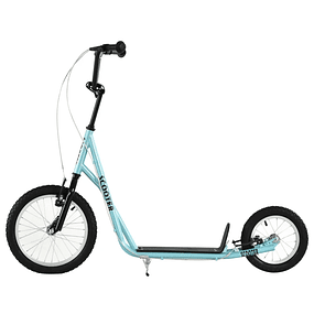 scooter for children over 5 years old Adjustable handlebar Inflatable wheels 135x58x88-94 cm Blue