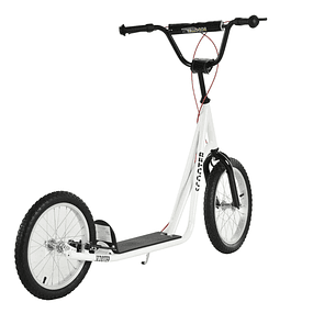 height adjustable scooter for children over 5 years old with brake tires - White