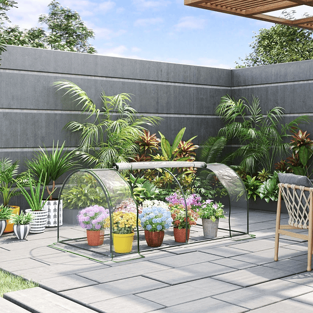 Invernadero 200x100x80cm para Jardín Terraza Cultivo de Plan
