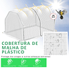 Estufa de Jardim Terraço 99x71x60cm Estufa Pequena com Zíper pra Cultivos de Plantas Flores Estrutura de Aço Cobertura PE Branco 