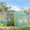 Tunnel Type Greenhouse 250x200x200cm Garden Greenhouse with Windows and Rolling Doors for Growing Green Plants