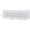 Estufa de Jardim de Policarbonato e Alumínio com Tetos Ajustáveis Proteção UV30+ 180x51x51 cm Transparente 