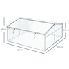 Garden Greenhouse Aluminum Transparent Polycarbonate Nursery for Crop Plants 100x100x48 cm