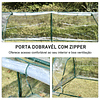 Estufa transparente para jardim ou terraço para cultivo de plantas e flores com porta zip 250x100x80cm PVC