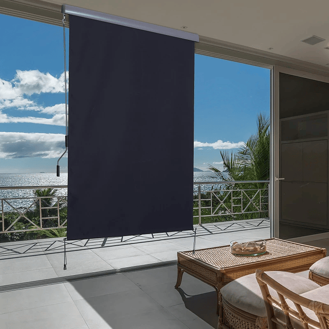 Toldo Lateral Retractable 350x180 cm Pantalla Enrollable Pantalla de Privacidad y Protección Solar para Balcón Terraza