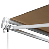 Toldo Manual Plegable Aluminio 3,5x2,5m con Manivela Impermeable Solar Protección UV Aluminio Acero Tejido Poliéster