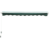 Toldo Manual Plegable Aluminio 395x245 cm con Asa para Balcón Patio Jardín y Terraza Tejido Poliéster