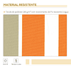 Toldo Retractable con Manivela Toldo 300x250cm con Brazo Articulado en Aluminio y 280 g/m² Naranja y Blanco