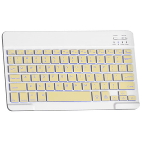 Universal Keyboard 10 Inch Backlit - Bluetooth Keyboard for Tablets - Yellow