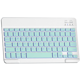 Universal Keyboard 10 Inch Backlit - Bluetooth Keyboard for Tablets - Light blue