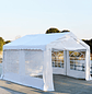 Party Tent 400x400x280cm for Outdoor Camping Weddings with 4 Windows and 2 Doors White - thumbnail 11