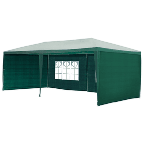 Party Tent 5.83x2.95x2.55m with 4 Side Walls and 2 Windows Steel Structure Outdoor Tent for Parties Events Weddings Green