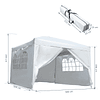 Garden Tent with Removable Side Walls Windows Zippered Door and Carry Bag 295x295x195-258 cm