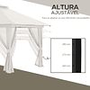 Carpa Plegable Pop-Up Altura Regulable Protección UV50+ Mosquitera y Bolsa de Transporte con Ruedas 3,92x3,92x2,83m Beige