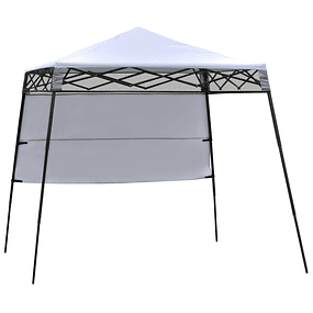Pop-Up Tent 220x220x208 cm with UV Protection Height adjustable on 2 levels Oxford fabric with steel structure Side and Carry Bag - White