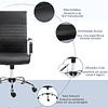 Silla de oficina ergonómica giratoria 360° inclinable con ruedas regulables en altura reposabrazos 54x62x104-114 cm negra