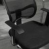 Silla de oficina ergonómica giratoria con reposacabezas regulable en altura y soporte lumbar 63x62x109-117cm Negro