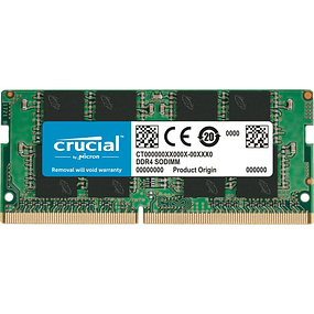 Crucial 8 GB DDR4 SODIMM 3200 MHz - CT8G4SFRA32A Memoria RAM
