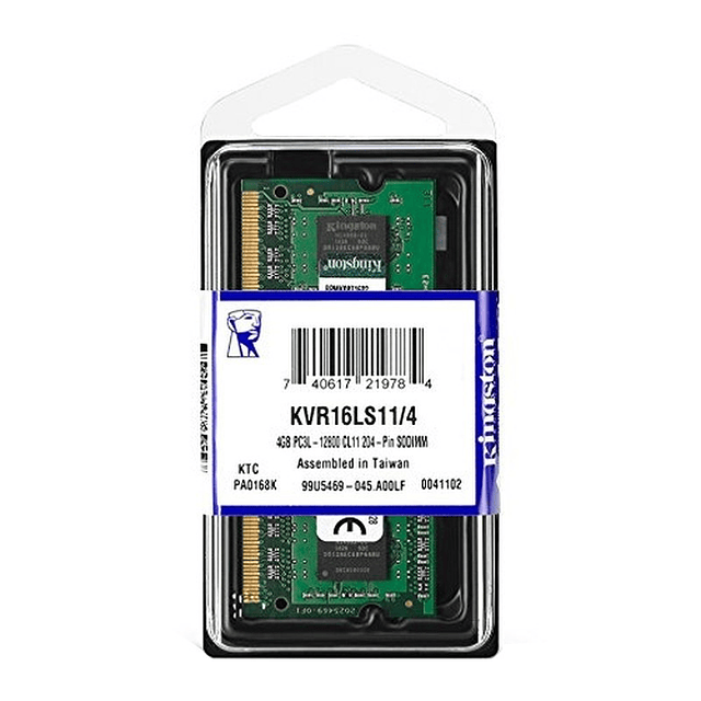 Kingston 4GB DDR3L SODIMM 1600MHz - Memoria RAM
