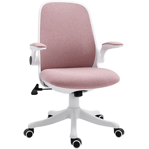 Cadeira de Escritório Giratória Função de Inclinação Altura Ajustável Ergonômica com Apoio de Braço Elevavel Carga 120 kg, 62,5x60x94-104 cm