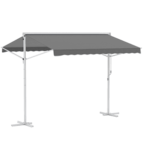 Standing Awning 300x295x260 cm with Handle Adjustable Portable Angle for Garden Terrace Patio