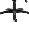 Silla de oficina basculante y giratoria con 6 puntos de masaje y calefacción - Blanco y negro - 68x69x108-117 cm
