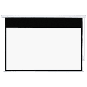 100 Inch Electric Projection Screen Motorized Projection Screen 16:9 Format with Remote Control for Cinema am Home Outdoor Party 253x7.5x168cm White