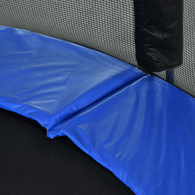 Trampolín Ø244cm con red de seguridad Juego de trampolín para jardín Máx. 100kg Azul y Negro