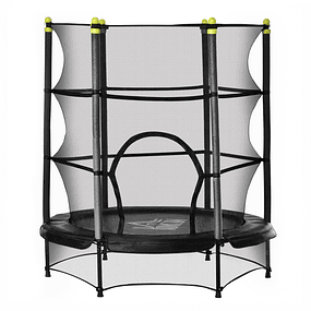 Trampoline for Children over 3 Years Children's Trampoline with Safety Net and Steel Structure for Indoor and Outdoor Load 45kg 140x140x160cm