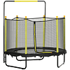 Trampolín Infantil con Red de Seguridad Barra Regulable para Interior y Exterior Ø140x120-140 cm