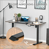 Escritorio eléctrico de pie con ajuste eléctrico de altura con 4 teclas de memoria para oficina en casa 140x70x72-116 cm Negro y madera natural