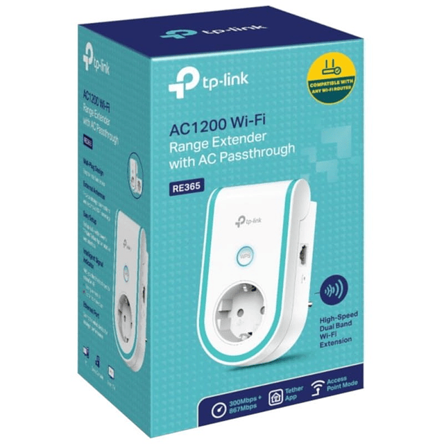 TP-LINK RE365 WiFi AC1200 Repetidor con Enchufe