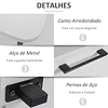 Secretária para escritório com gaveta e armário com prateleira ajustável Mesa multifuncional para computador com borda redonda 150x60x76 cm Branco 