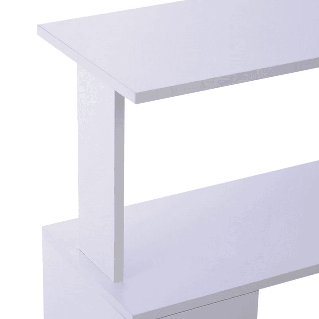 Secretária com Estantes Mesa de escritório 5 Prateleiras 120x110x74cm Branco 