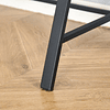 Escritorio Mesa de Ordenador 84x45x85cm con Encimera de Madera y Patas Metálicas Estilo Moderno para Oficina Estudio Dormitorio Carga Máxima 20kg Nogal y Negro