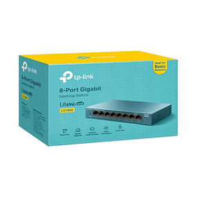 TP-Link LS108G Switch de mesa 8 portas 10/100/1000 Mbps Azul