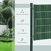 Puerta de cercado de jardín Acero con manija de bloqueo de tela opaca 3 3 llaves Puerta de cercado exterior Patio Terraza 97x150cm Verde
