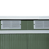 Caseta de jardín 280x130x172cm Caseta exterior de acero galvanizado con puerta corredera y rejillas de ventilación verde claro