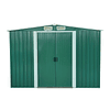 Caseta de jardín 258x206x178cm 5,3m² Caseta de acero galvanizado con puertas correderas y rejillas de ventilación para el almacenamiento de herramientas Green Gardening