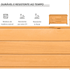 Baúl de almacenamiento Baúl de jardín de madera con tapa abatible y diseño de contraventana 127x56x60 cm
