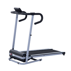 Foldable Electric Treadmill with Speed 1-10km/h with LCD Screen and Maximum Load 110kg for Home Office 120.5x60x116cm Black and Gray