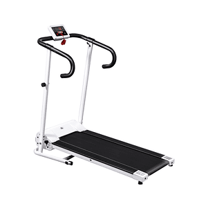Foldable Electric Treadmill Electric Treadmill with Speed 1-10km/h with LCD Screen and Maximum Load 110kg for Home Office 125x61x118 cm White and Black