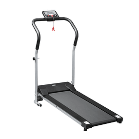 Folding Electric Treadmill Treadmill with Speed 1-10km/h LCD Screen Emergency Stop and Maximum Load 110kg for Home Office Gym 122x62,5x119cm Silver and Black
