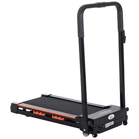 Electric Treadmill with Emergency Stop LCD Screen Remote Control Speed 1-6km/h Motor Power 500W 105x56x108.5cm Black