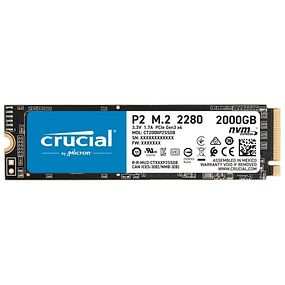 Disco duro Crucial P2 M.2 de 2 TB PCIe 3.0 NVMe